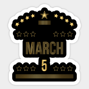 March 5 Sticker